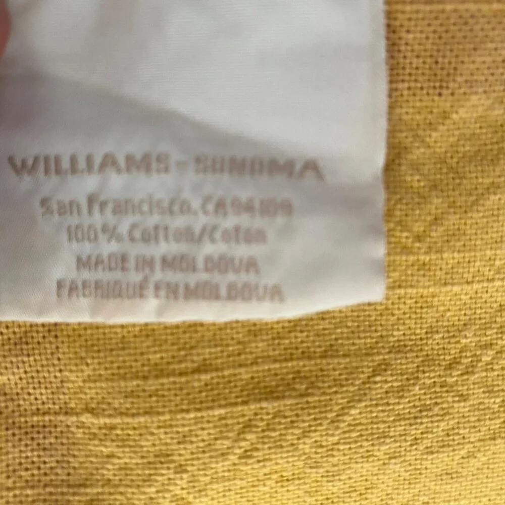 Williams-Sonoma‎ Yellow & Red Rooster Tea Towel 100% Cotton Made In Moldova